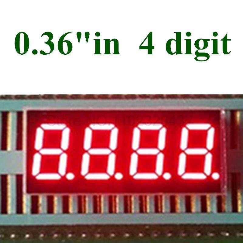 20 قطعة 4bit 4 بت الأنود المشترك أنبوب رقمي 0.36 "0.36in. شاشة LED حمراء 7 أرقام الجزء