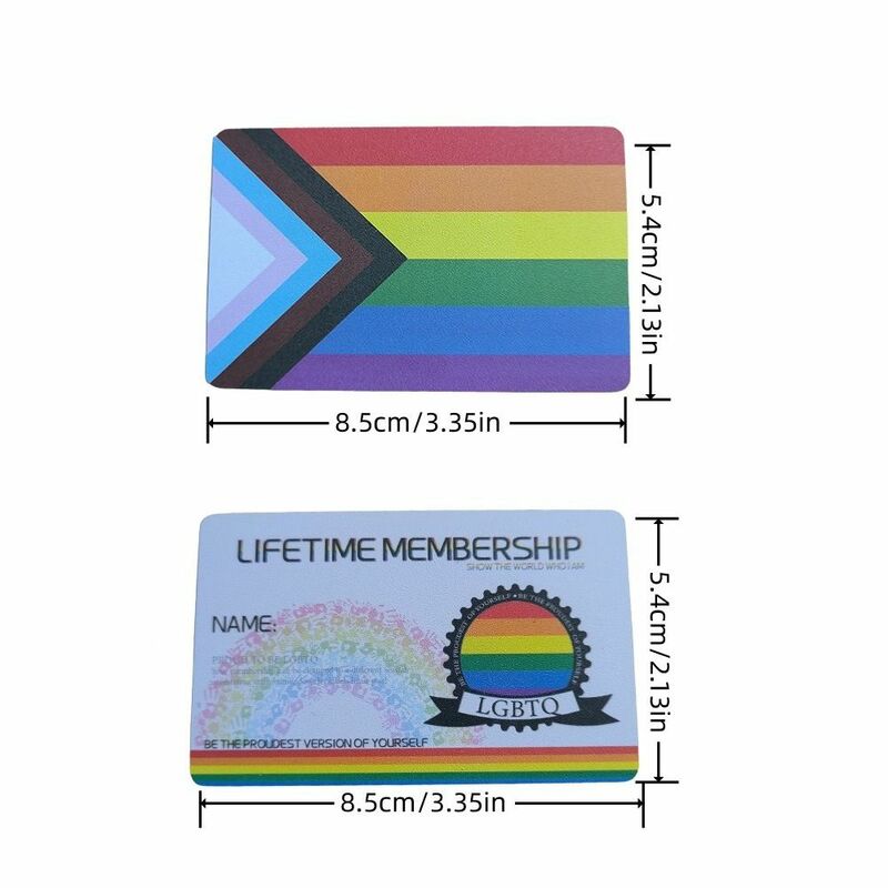 بطاقة عضوية Lgbt مخصصة ، بطاقة فخر مثلي الجنس قوس قزح ، مقاومة للماء Lgbt ID Ca ، هدايا الموضة