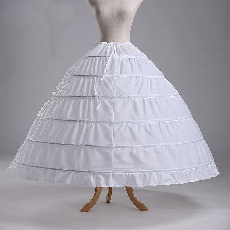 Cheap Price Hot Sale 2 layer 6 Hoop Elastic Waist Bridal Gown Drawstring Dress Petticoat Underskirt Crinoline Wedding