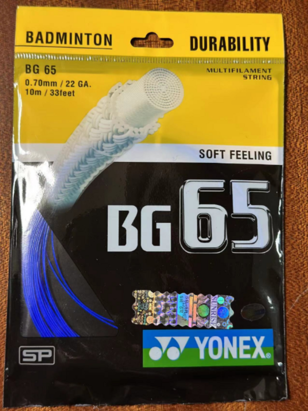 YONEX الريشة مضرب سلسلة Yy Bg65 BG-65 عالية الجودة سلسلة عالية المرونة