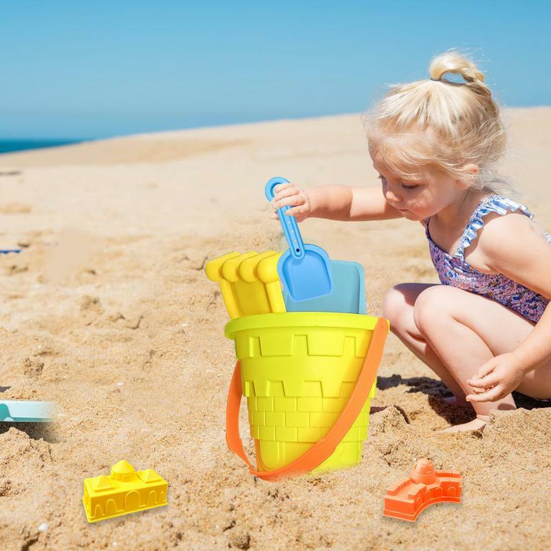 مجموعة من ألعاب الشاطئ للأطفال ، مجموعة من 5 أجزاء ، دلو بلاستيكي ، مجارف ، لعب مائي ، هدايا أعياد الميلاد
