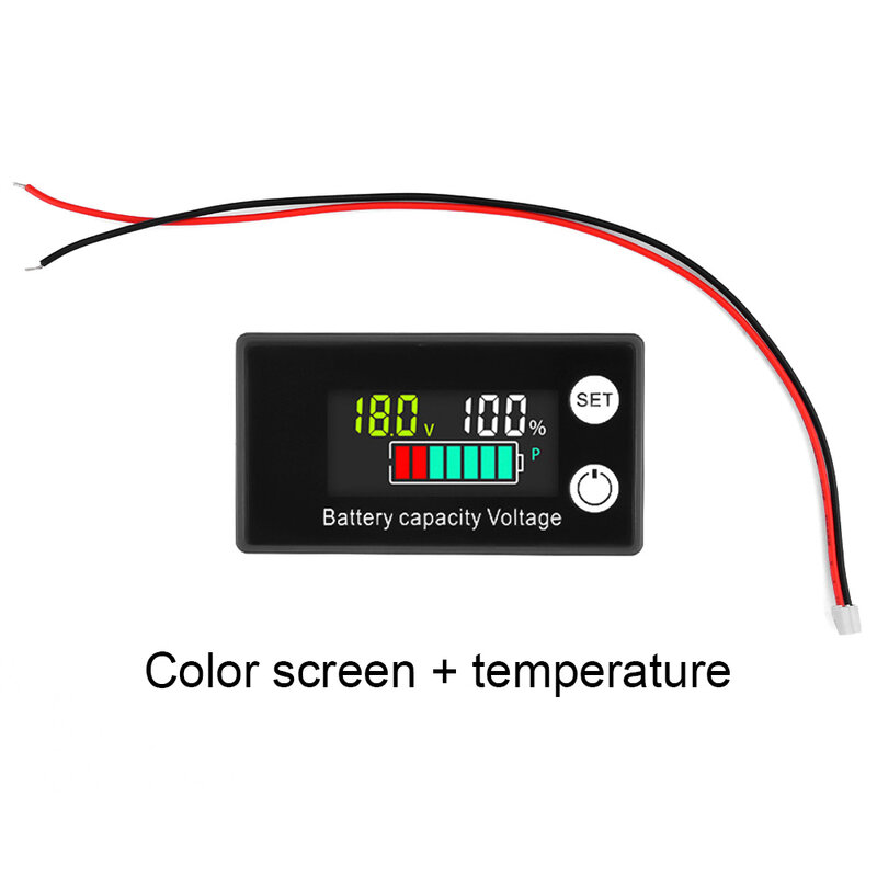 6133A LCD مؤشر قدرة البطارية درجة الحرارة تيار مستمر 8 فولت-100 فولت الرصاص الحمضية الليثيوم LiFePO4 الفولتميتر مقياس الجهد أقل نسخة