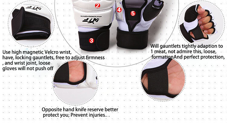 قفازات التايكوندو واقي للقدم أحذية التايكوندو جوارب للقدم MMA WTF حامي القدم للأطفال والبالغين قفازات نصف الاصبع للملاكمة