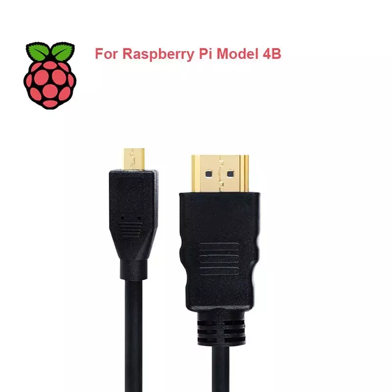 Raspberry Pi 4B Micro HDMI متوافق مع كابل فيديو متوافق مع HDMI ، سلك محول 4K للكمبيوتر اللوحي ، HDTV ، Android