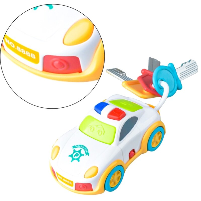 سيارة محاكاة متحركة إلكترونية لطيفة لعبة مفتاح سيارة محاكاة كهربائية للأطفال لعبة تعليمية تفاعلية للشحن المباشر