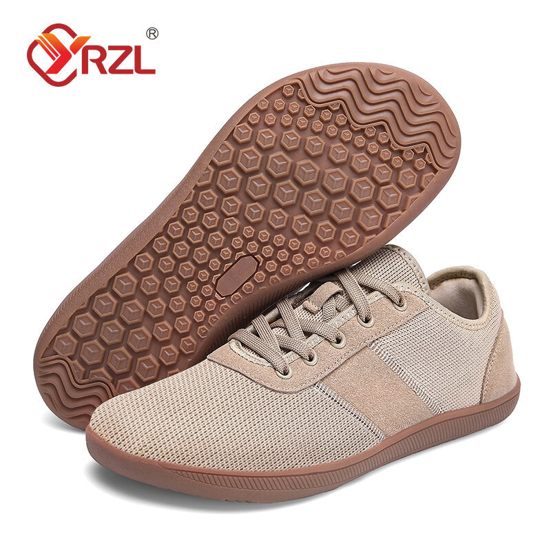 YRZL-أحذية حافي القدمين واسعة للرجال والنساء ، أحذية رياضية للجنسين ، أحذية جري ، بدون قطرة ، كاجوال ، بسيط ، خارجي