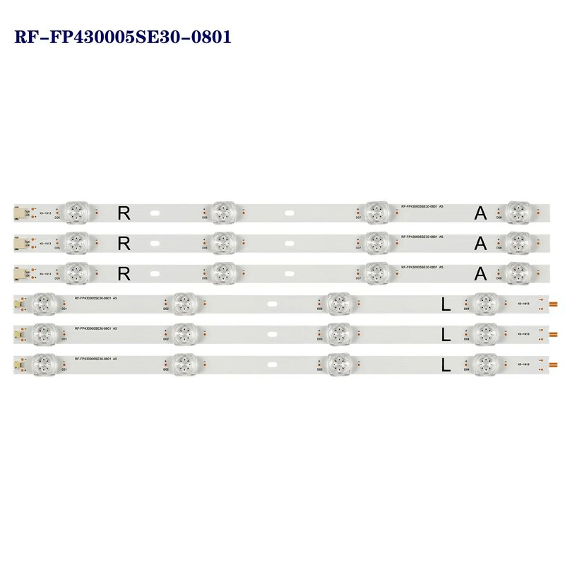 6 قطعة 8LED LED الخلفية قطاع ل شاومي MI 4s L43M5-5ARU RF-FP430005SE30-0801 A5