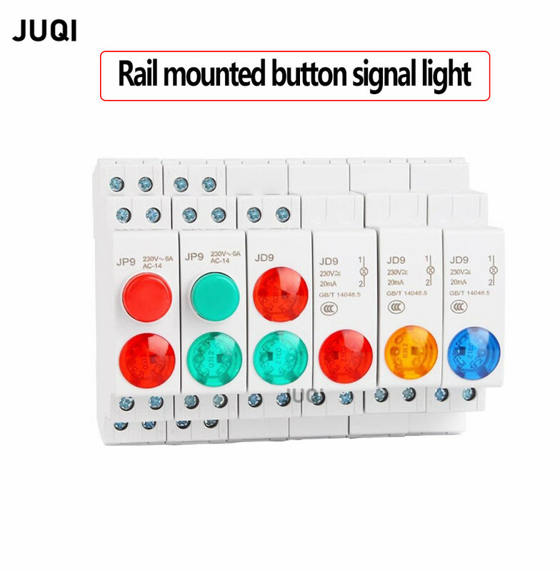 مصباح مؤشر السكك الحديدية ذاتية القفل ، JP9 مع ضوء إشارة LED ، 24 فولت ، V ، C45 ، جديد ، 1.