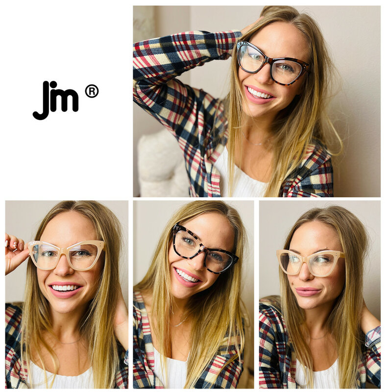 JM الربيع المفصلي مكافحة الضوء الأزرق القط العين النساء نظارات للقراءة طويل النظر نظارات الديوبتر + 1 1.5 2.0 2.5 3.0 3.5 4.0