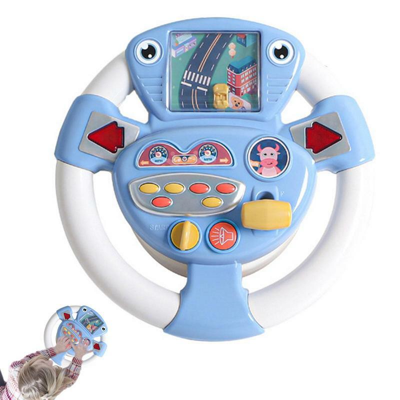 الأطفال محاكاة القيادة عجلة القيادة لعبة طفل القيادة اللعب سيارة التحكم عن بعد لعب الاطفال التعليم المبكر التعلم الصوت لعبة