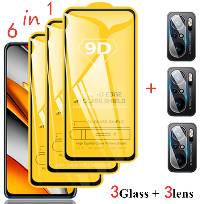 9D الزجاج واقية ل شاومي Redmi نوت 10 8 9 برو 11 11s 9s 10s 5G حماة الشاشة ل Poco X3 برو NFC F3 M3 M4 F4 Gt الزجاج