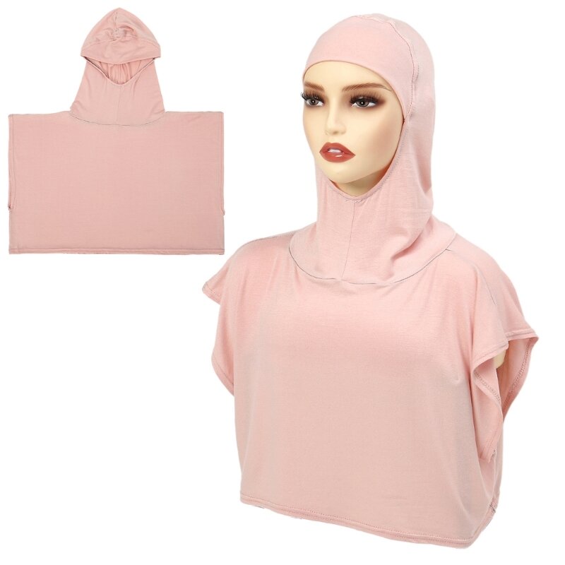 الحجاب النسائي بلون القلنسوة الحجاب لينة مرنة السيدات عمامة وشاح دروبشيب