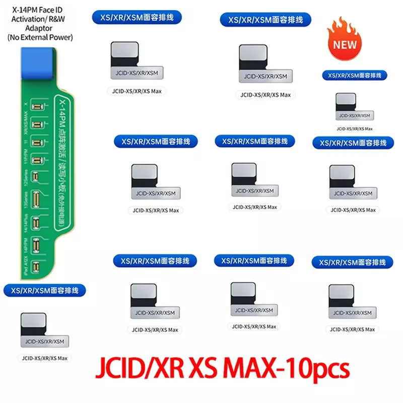 JCID JC Tag Face ID كبل مرن ، بطارية صغيرة ، مصفوفة نقطية ، قراءة وكتابة البيانات ، iPhone X XR XS MAX ، جديد