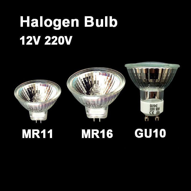 التيار المتناوب 110 فولت 220 فولت التيار المتناوب/تيار مستمر 12 فولت مصباح هالوجين كأس مصباح ضوء MR11 MR16 GU5.3 GU10 سطوع عالية الأضواء