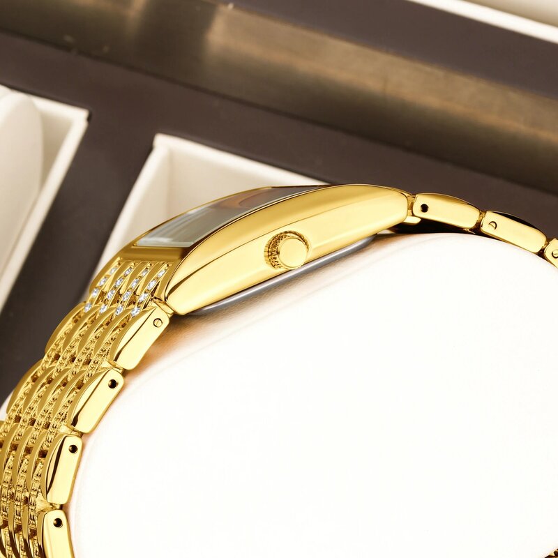 ساعة يالالو كوارتز للرجال والنساء ، كريستال ماس ، ذهب ، نموذج صندوق فاخر ، مزيل ، طلاء أيون ، علامة تجارية أصلية ، تخفيضات كبيرة