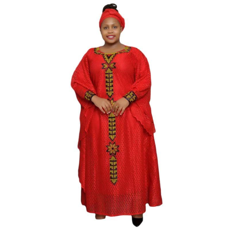 فساتين إفريقية للنساء ، بوبو دانتيل مسلم ، ملابس أفريقية تقليدية من Dashiki ، ملابس أنقرة ، فستان سهرة مع ربطة رأس ، 2023