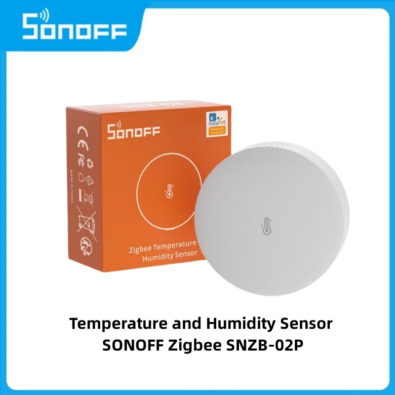 مستشعر درجة الحرارة والرطوبة SONOFF-Zigbee ، شاشة عالية الدقة للمنزل الذكي عبر EWeLink ، العمل مع أليكسا وجوجل