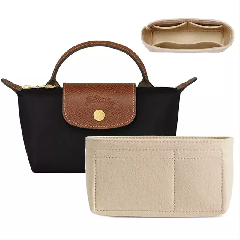 Longchamp زلابية منظم حقيبة بطانة ، تخزين صغير ، محفظة شعر ، أدخل حقيبة يد ، حقيبة بطانة ، جديدة