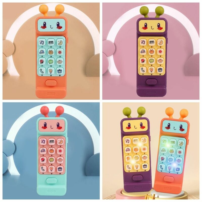 Abs لعبة محاكاة الهاتف المحمول للطفل ، عضاضة وهمية ، لعبة تعليمية في وقت مبكر ، لعبة صوت ، متوفرة في ثلاثة ألوان