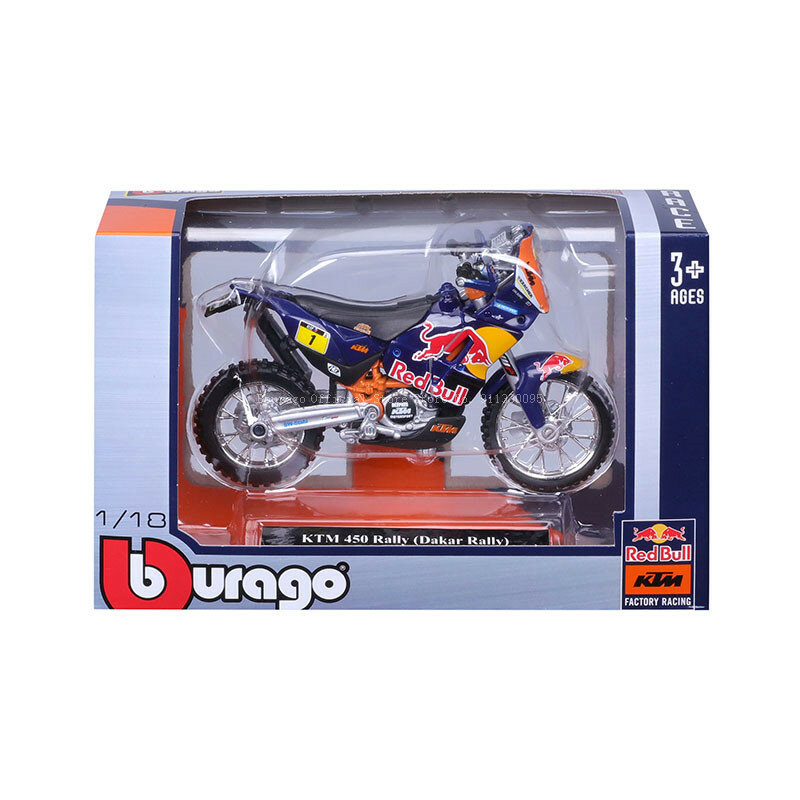 Bburago-نموذج دراجة نارية من خليط معدني ، سيارة لعبة ، سلسلة هدايا ، ثابت ، KTM450 ، 1:18 ، هدايا