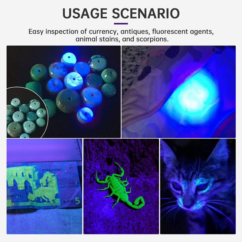 Sofirn محمول ، مصباح يدوي بالأشعة فوق البنفسجية للكشف عن بقع بول الحيوانات الأليفة ، USB C قابل لإعادة الشحن ، SF16 ، 3، SST08 ، 60nm ،