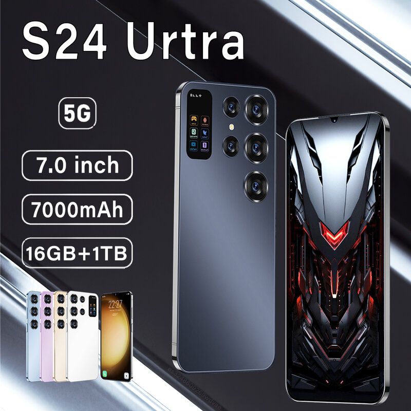 هاتف S24 Ultra Snapdragon 8 Gen2 الذكي ، إصدار عالمي ، شريحة مزدوجة ، استعداد مزدوج ، هاتف 5G ، أندرويد 13 ، 16 جيجابايت + 1 ، 1500 mAh ، 48 + 72 ميجابكسل