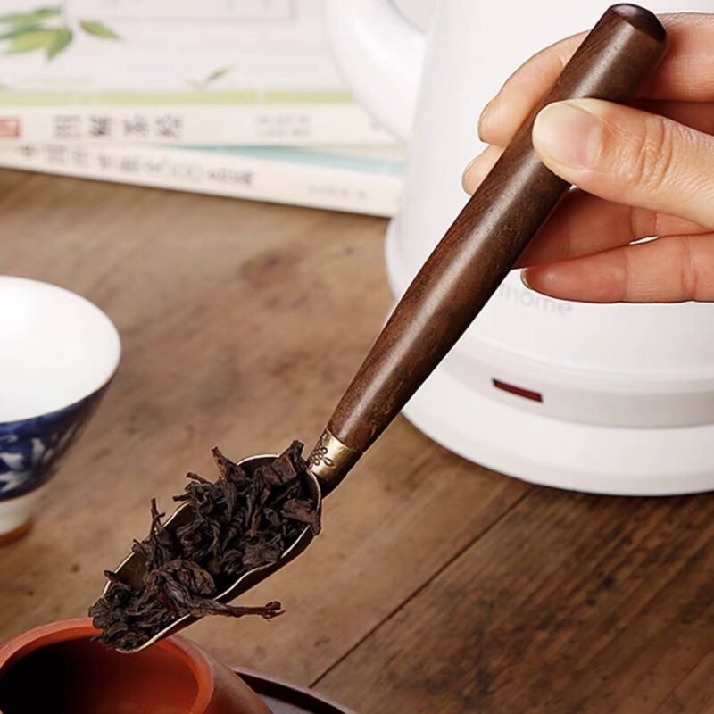 الصلبة الخشب الأبنوس الشاي ملعقة ، الإبداعية الشاي مجرفة ، KongFu حفل اكسسوارات ، هدية ، 1 قطعة