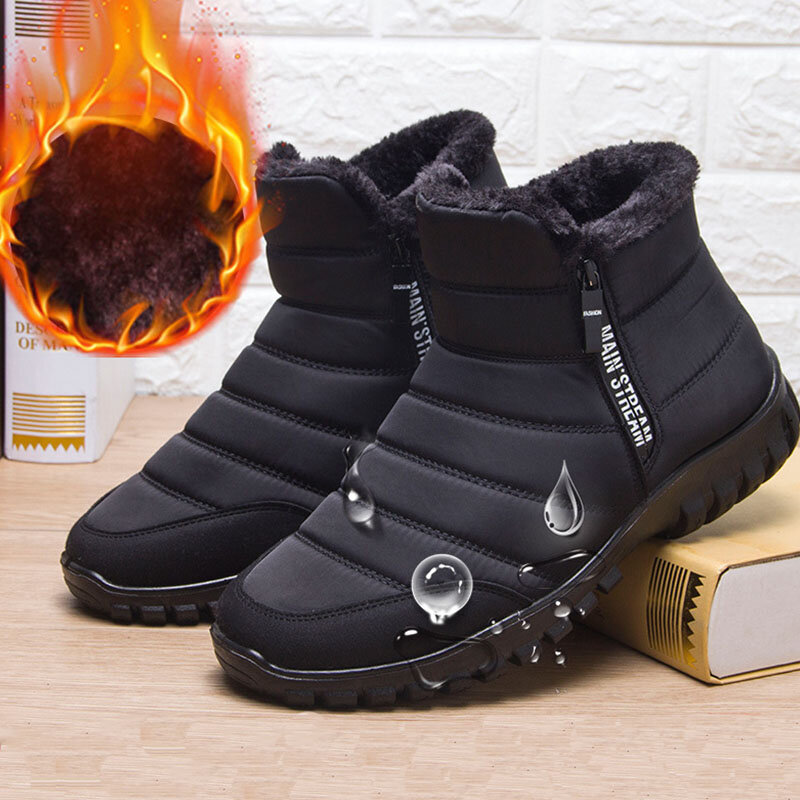 Winter Men Ankle Snow Boots Waterproof Non Slip Shoes for Men Casual Keep Warm Plush Plus Size Couple Footwear Chaussure Homme