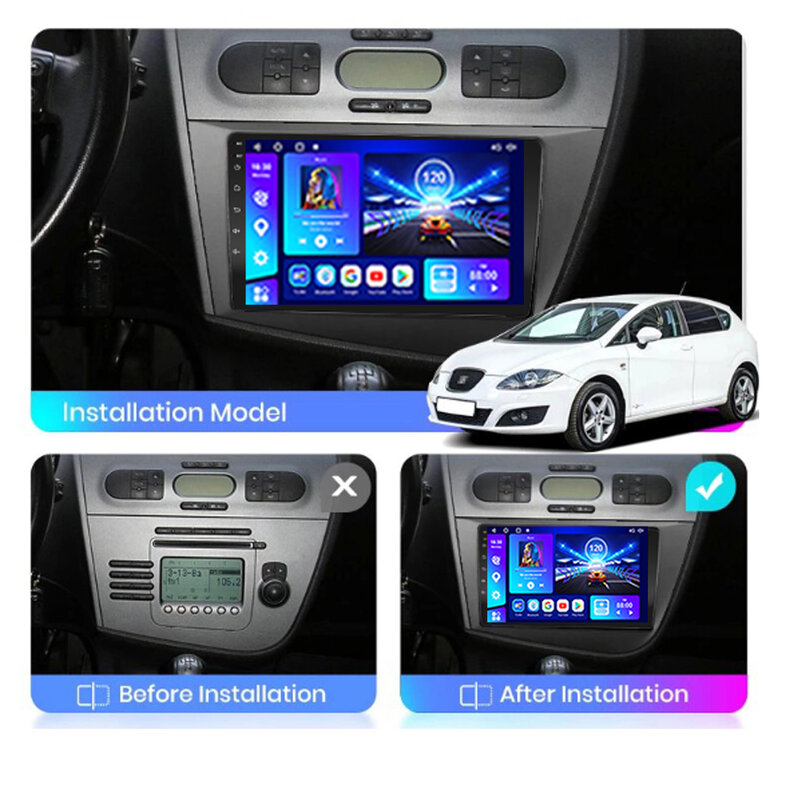 Navibegin سيارة جهاز التتبع بالراديو GPS Carplay ل سيات ليون 2 MK2 2005-2012 أندرويد 10 الوسائط المتعددة فيديو لا مشغل ديفيدي ستيريو DSP