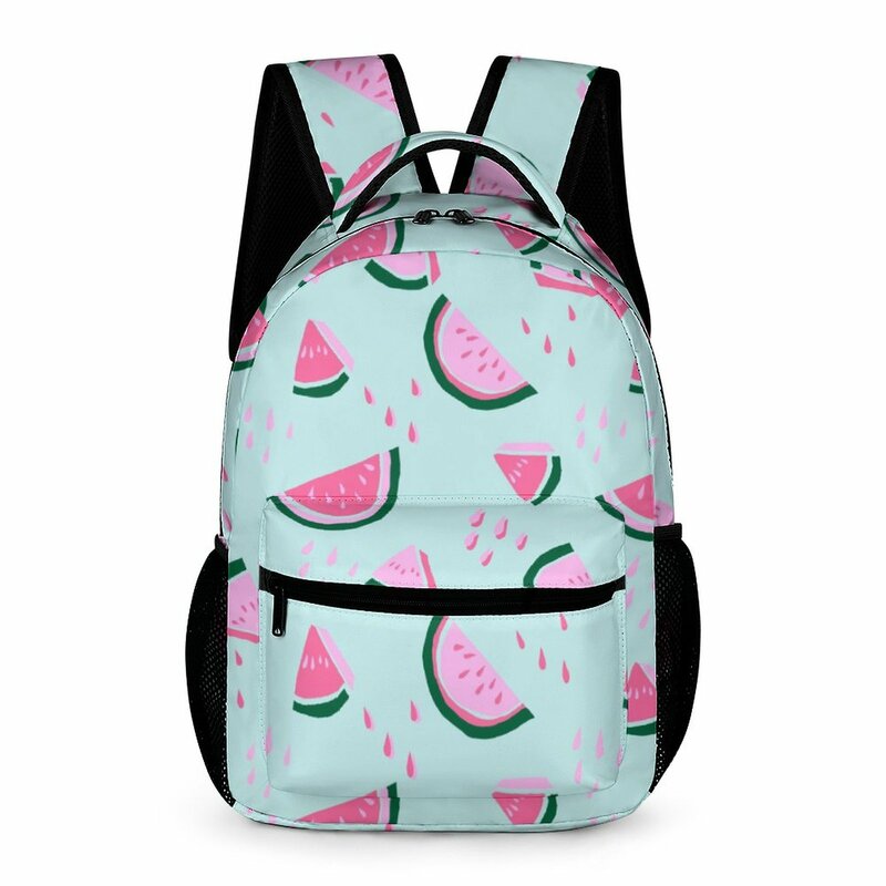 مخصص مطبوعة الكرتون الفاكهة البطيخ حقيبة مدرسية مخصصة للفتيات سعة كبيرة على ظهره الترفيه حقيبة السفر