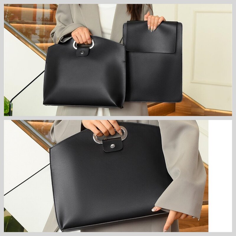 حقيبة مستندات تجارية سوداء ، حقيبة يد نسائية ، حقيبة يد مستندات ، مخلب سيدة