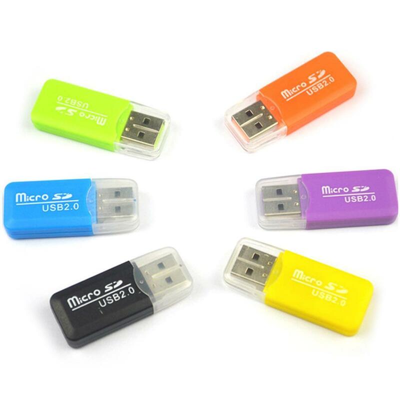 محول قارئ بطاقة ذاكرة محمول ، USB صغير 2.0 ، TF ، T-Flash ، Micro SD ، TF ، مناسب للكمبيوتر ، الكمبيوتر المحمول ، الكمبيوتر