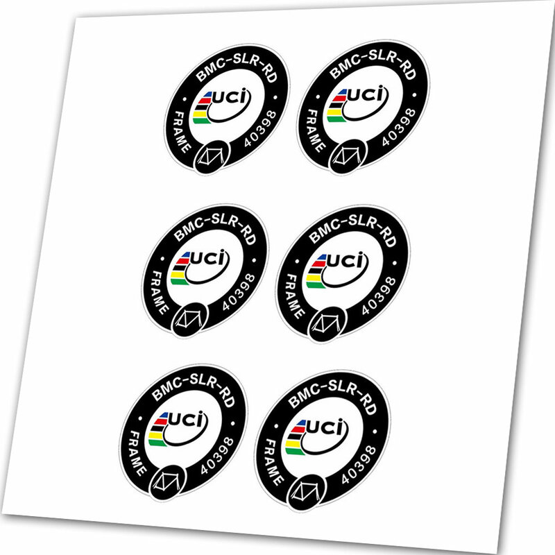 ل UCI جولة العالم ملصقات مخصصة ل الجبلية الطريق إطار دراجة هوائية الشارات لاصق 6 PcsPcs