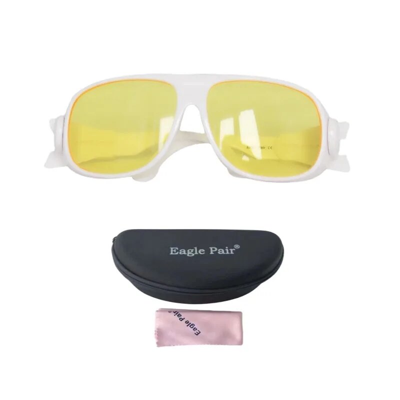 نظارات واقية بليزر الأشعة فوق البنفسجية من EaglePair ، طبية ، + OD4 ، 190-420 نانومتر ، 1 باغز