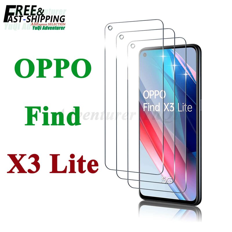 واقي شاشة لـ OPPO Find X3 Lite ، HD 9H ، شفاف ، شفاف ، مضاد للخدش جراب صديق ، صديق ، زجاج مقسى ، شحن مجاني