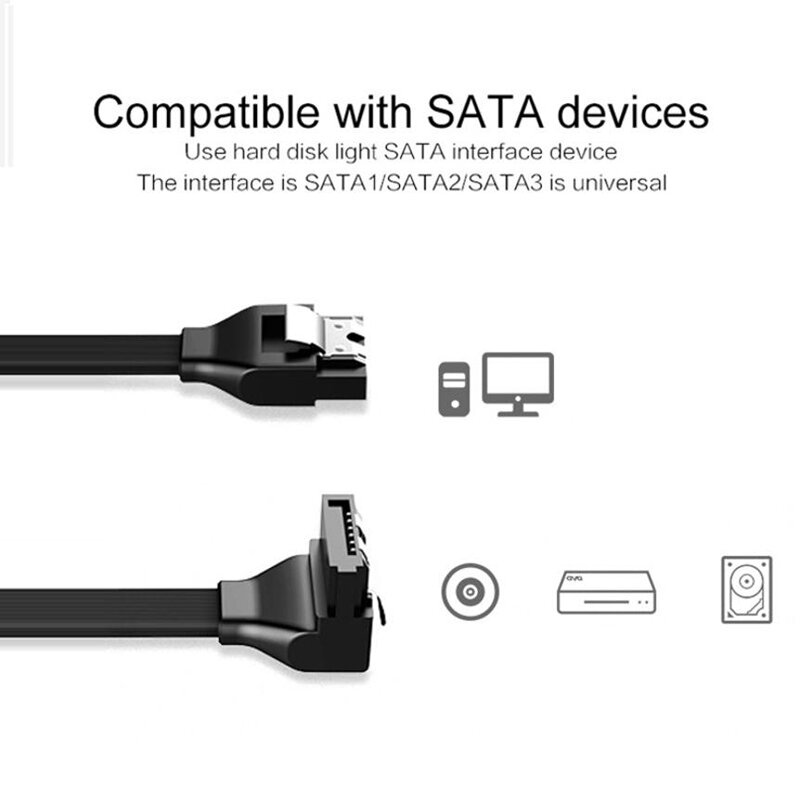 SATA 3.0 كابل بيانات محول اتصال لمحرك قرص صلب SSD HDD عالية السرعة Sata III مهائي كابلات إشارة نقل الحبل