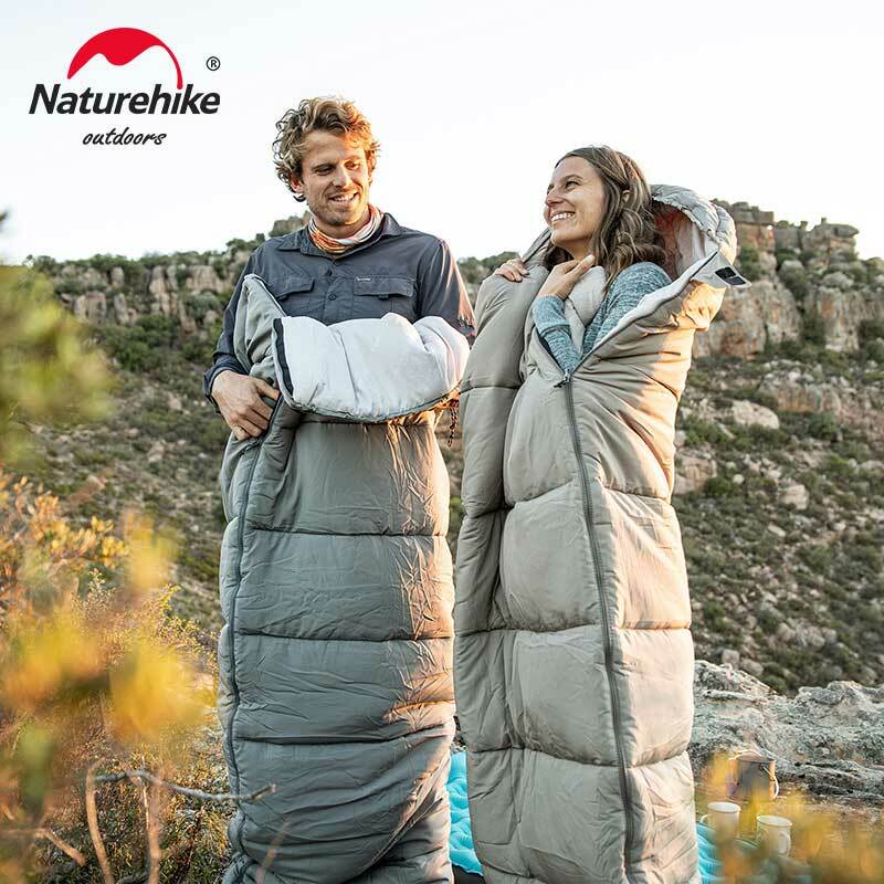 Naturehike-حقيبة نوم للتخييم مزدوجة خفيفة الوزن ، M400 ، قابلة للغسل في الماكينة ، الشتاء ، M180 ، M300