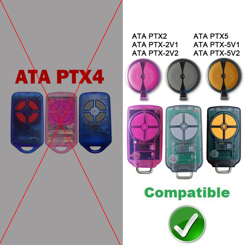 5 قطعة 433.92 ميجا هرتز التحكم عن بعد باب المرآب فتاحة ل ATA PTX5 TrioCode PTX-5 PTX-5V2 PTX-5V1 PTX-2V1 PTX-2V2 اليد الارسال