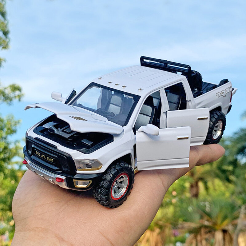 مقياس 1:32 موديل سيارة ديكاست دودج رام TRX سيارة معدنية نموذج سيارة للأولاد أطفال ألعاب هوايات مجموعة شحن مجاني