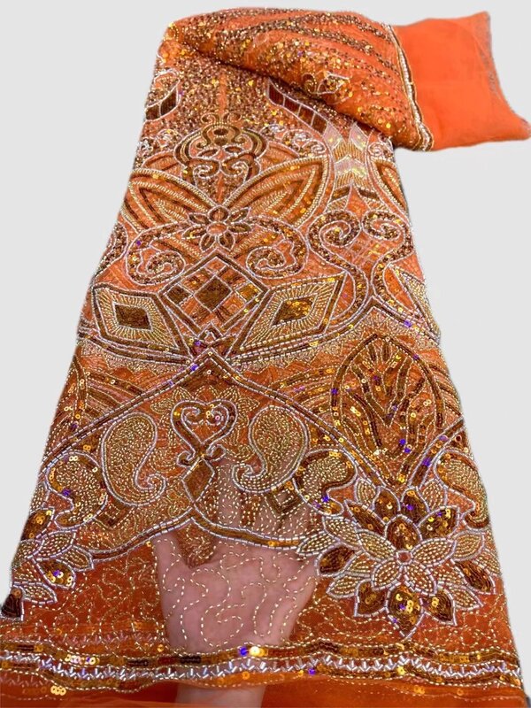 أحدث قماش دانتيل بالترتر الأفريقي ، خرزات زهور فرنسية ثلاثية الأبعاد ، دانتيل شبكي نيجيري لفستان حفلات الزفاف ، تطريز عالي الجودة ،