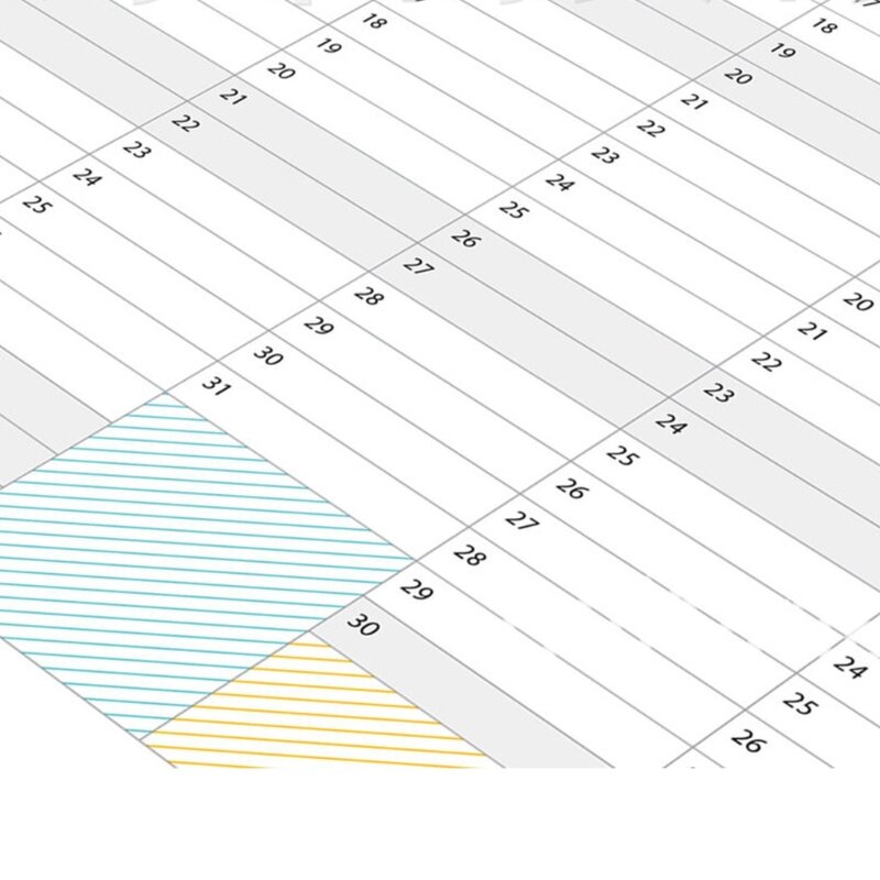 تقويم مخطط سنة كاملة ، سنويًا ، 1.-12 مخطط منظم منزلي ، 50 × 30 سم