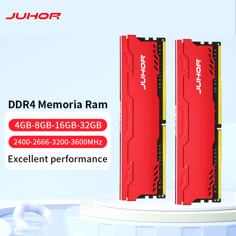 JUHOR-ذاكرة رام لسطح المكتب ، Udimm DDR4 ، 4 جيجابايت ، 16 جيجابايت ، 8 جيجابايت ، 32 جيجابايت ، 2666 ، 3200 ، 3600 ، Dimm Rams ، جديد