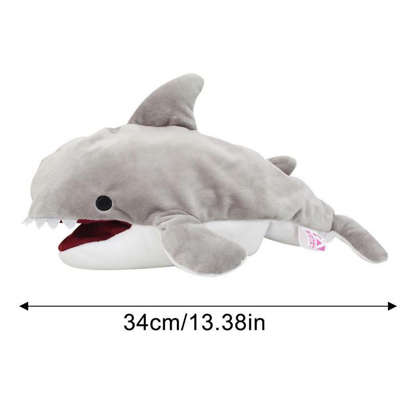 لينة أفخم دمية اليد التعليمية ، لعبة الحيوانات المحشوة ، دمية القرش المحيط ، 34 سنتيمتر