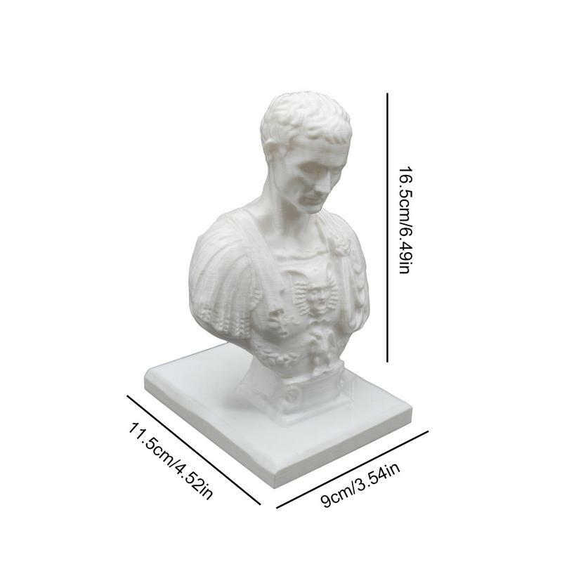 جوليوس قيصر حامل القلم المكتبي ، تمثال راتنج ، تخزين علامة ، زخرفة زخرفية ، April