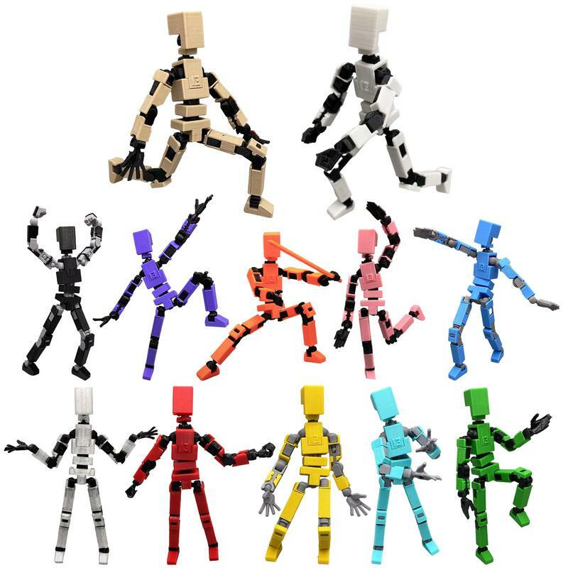 شخصيات مطبوعة ثلاثية الأبعاد متحركة للأطفال ، دمى متحركة ، نموذج شخصية أكشن ، مجموعة ألعاب ، هدايا للأطفال ، وصلة ميكانيكية متعددة ، ملونة