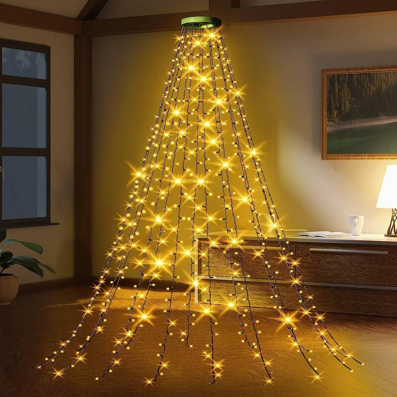 LED ضوء C2 لشجرة عيد الميلاد ، ستار شلال ضوء ، ضوء في الهواء الطلق ، حديقة ، الجنية ضوء سلسلة ، عطلة الإضاءة ، عطلة الإضاءة ، 280LED