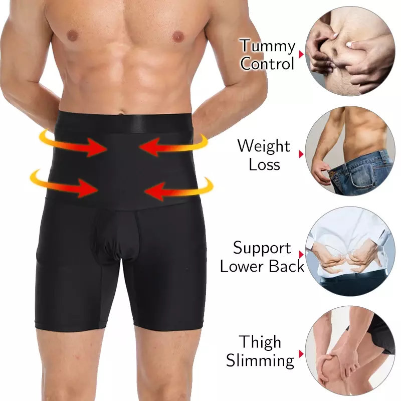 الرجال هيئة للتنحيف البطن تحكم السراويل عالية الخصر ملابس داخلية للتنحيل سلس البطن حزام سراويل داخلية للرجال فقدان الوزن سراويل قصيرة