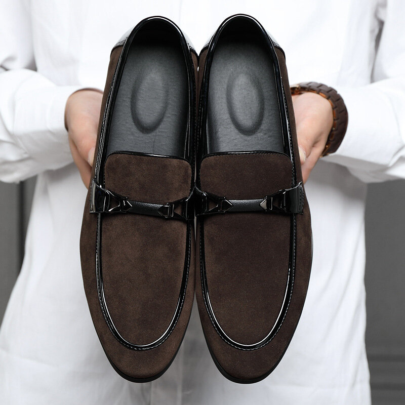 رجال الأعمال الرسمية مجموعة عادية قدم النسخة الكورية من أسود حجم كبير الكلاسيكية البريطانية موضة الزفاف الأحذية الجلدية CB040