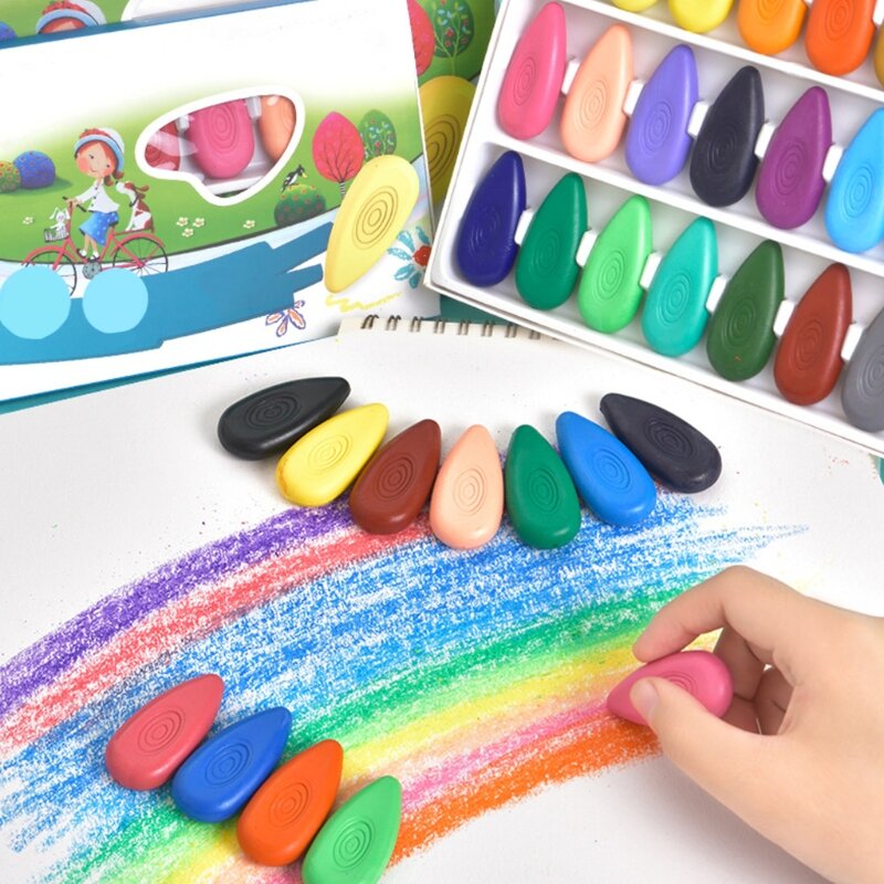 مجموعة أقلام تلوين قابلة للغسل وغير سامة للأطفال الصغار لتعليم الرسم للأطفال
