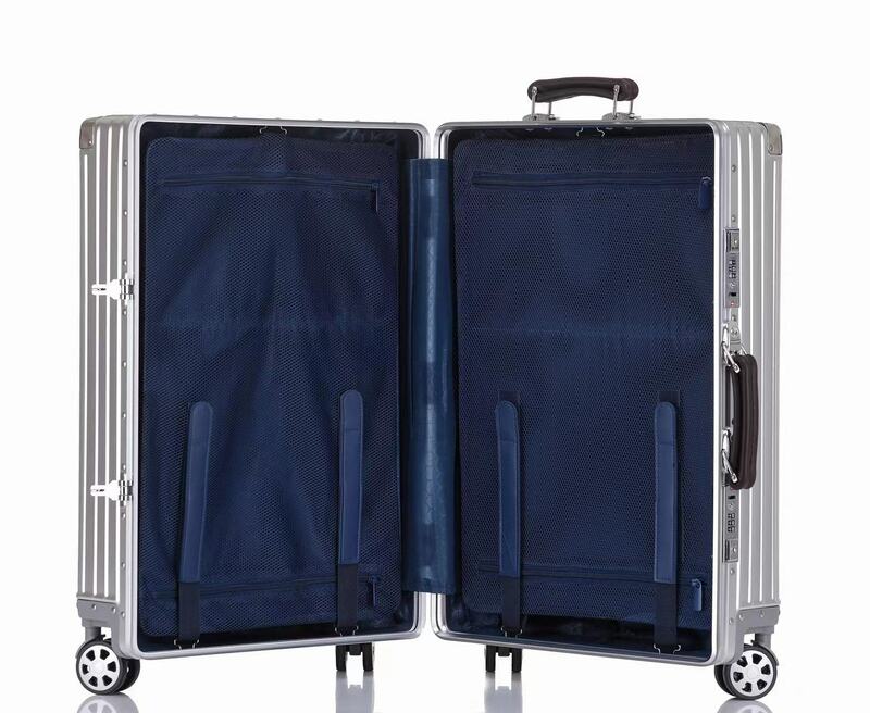 حقيبة ألومنيوم مع عجلات ، حقائب للحمل على الأمتعة ، حقيبة سفر ، شحن مجاني ، حقائب بجودة عالية